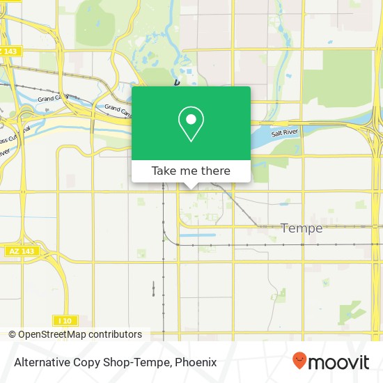 Mapa de Alternative Copy Shop-Tempe