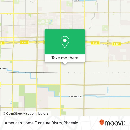 American Home Furniture Distrs map