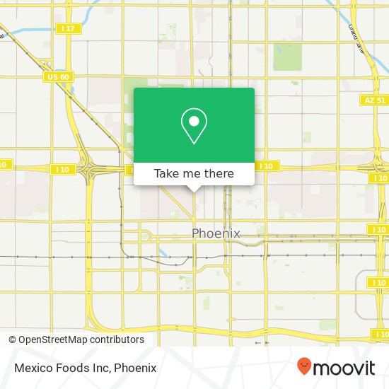 Mexico Foods Inc map