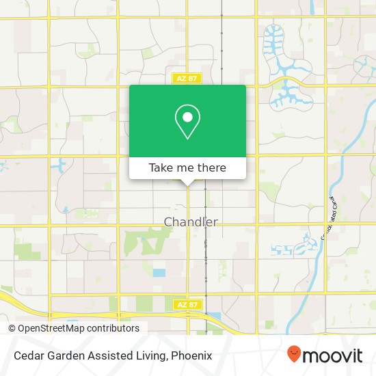 Cedar Garden Assisted Living map