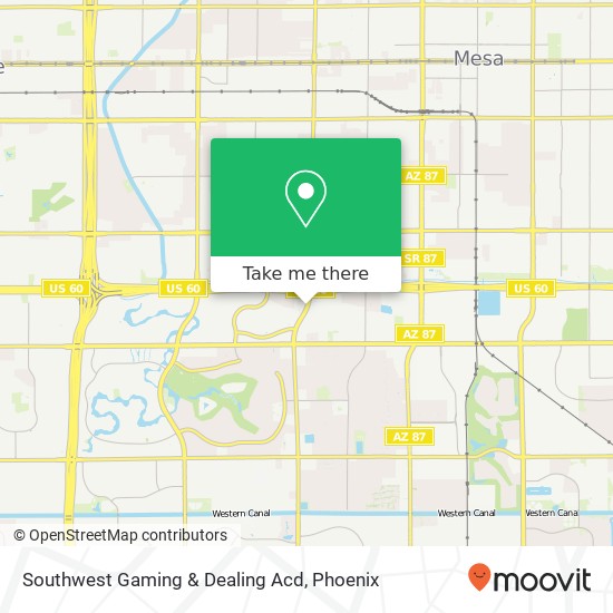 Southwest Gaming & Dealing Acd map