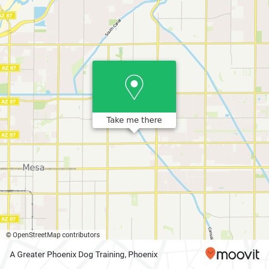 A Greater Phoenix Dog Training map