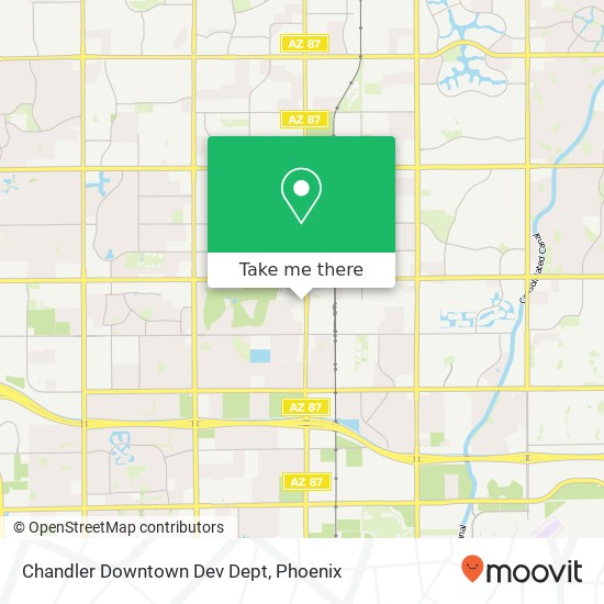 Mapa de Chandler Downtown Dev Dept