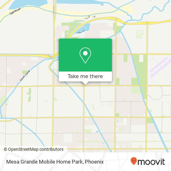 Mesa Grande Mobile Home Park map