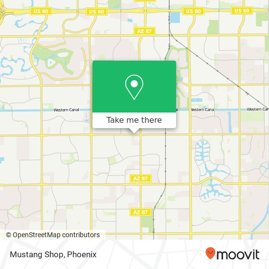 Mustang Shop map