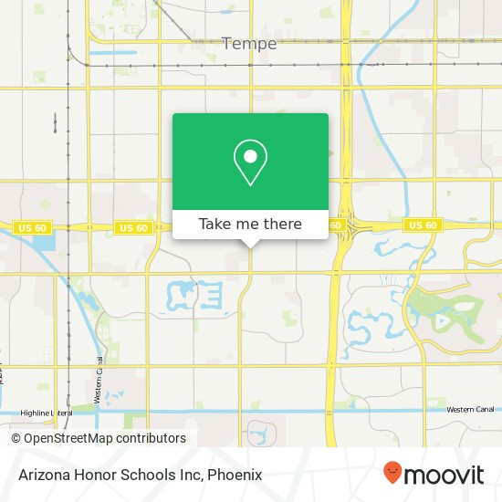 Mapa de Arizona Honor Schools Inc