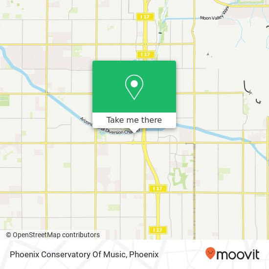 Phoenix Conservatory Of Music map