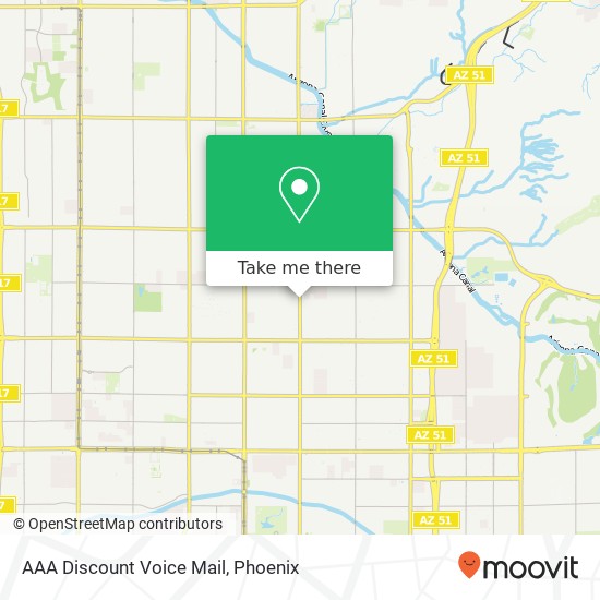 Mapa de AAA Discount Voice Mail