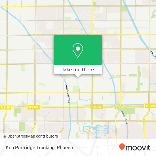 Ken Partridge Trucking map