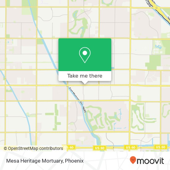 Mesa Heritage Mortuary map