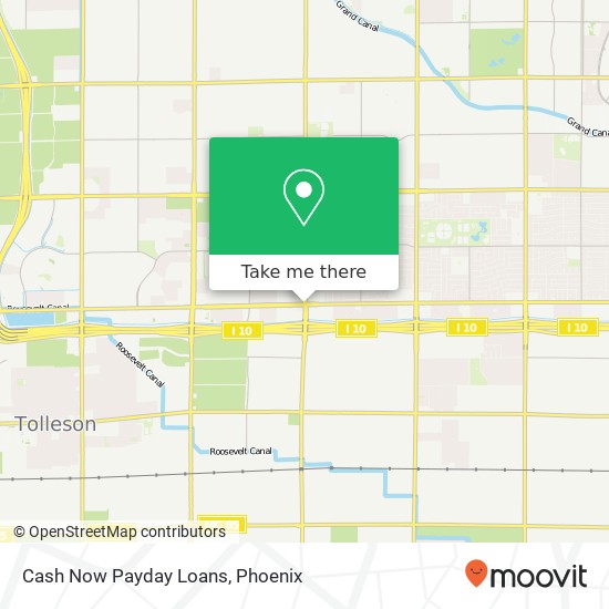 Mapa de Cash Now Payday Loans