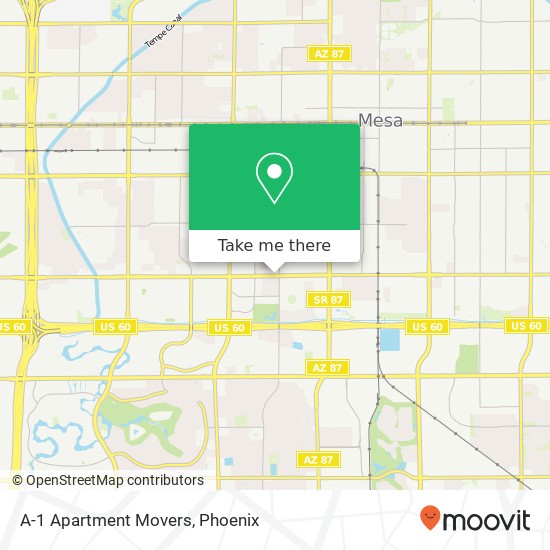 A-1 Apartment Movers map