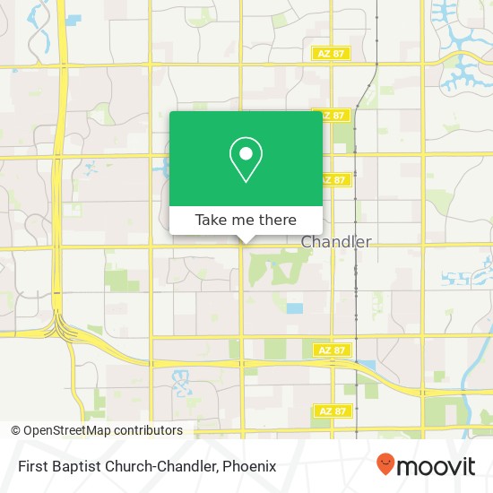 First Baptist Church-Chandler map