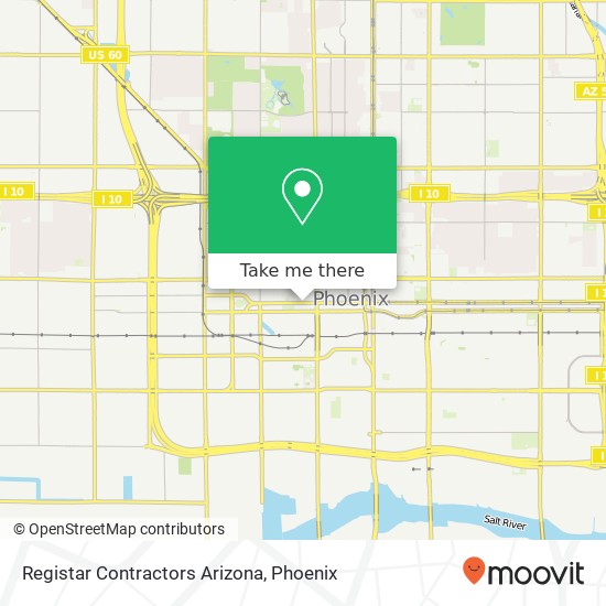 Registar Contractors Arizona map