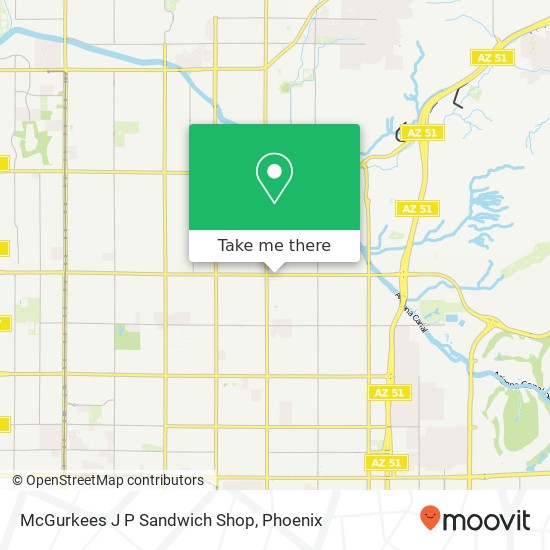 Mapa de McGurkees J P Sandwich Shop