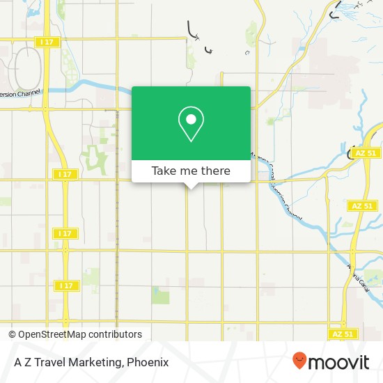 A Z Travel Marketing map