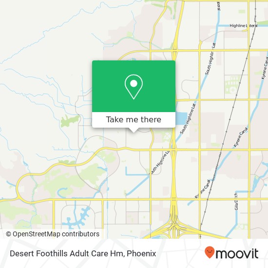 Desert Foothills Adult Care Hm map