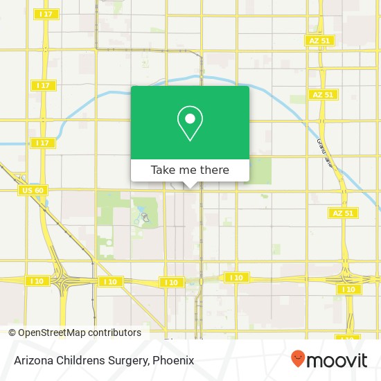 Arizona Childrens Surgery map