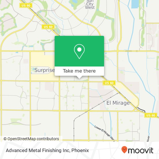 Advanced Metal Finishing Inc map