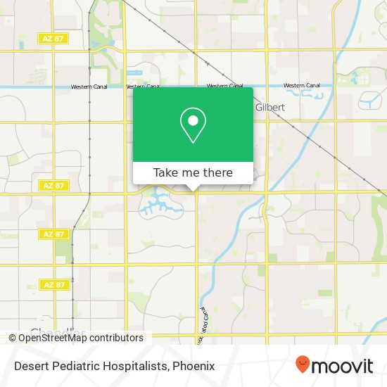 Mapa de Desert Pediatric Hospitalists