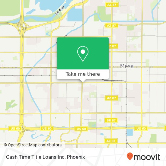 Mapa de Cash Time Title Loans Inc