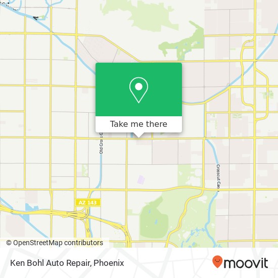 Mapa de Ken Bohl Auto Repair