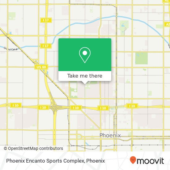 Mapa de Phoenix Encanto Sports Complex