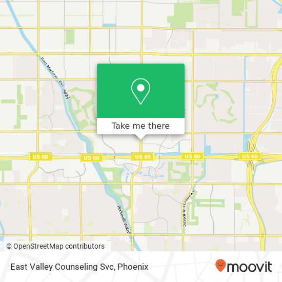 East Valley Counseling Svc map