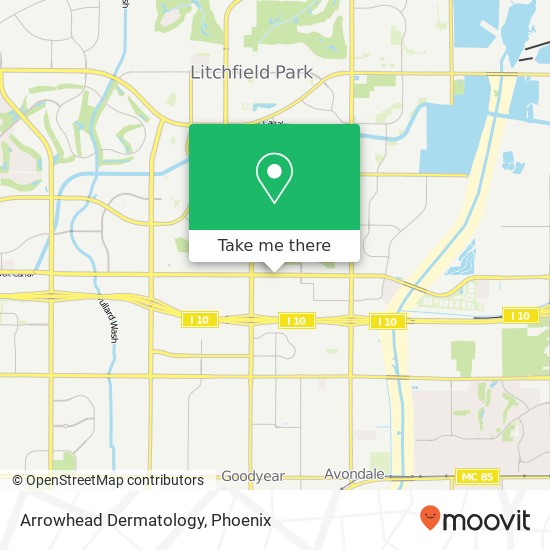 Mapa de Arrowhead Dermatology