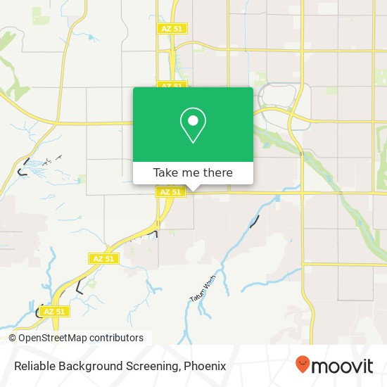 Mapa de Reliable Background Screening