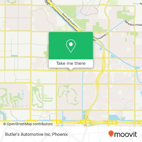 Butler's Automotive Inc map