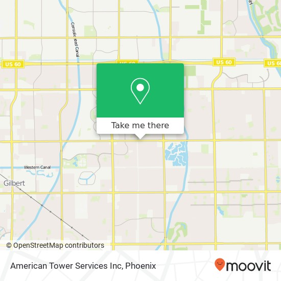 American Tower Services Inc map