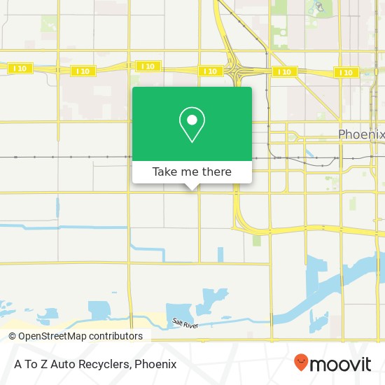 A To Z Auto Recyclers map