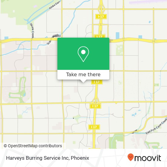 Mapa de Harveys Burring Service Inc