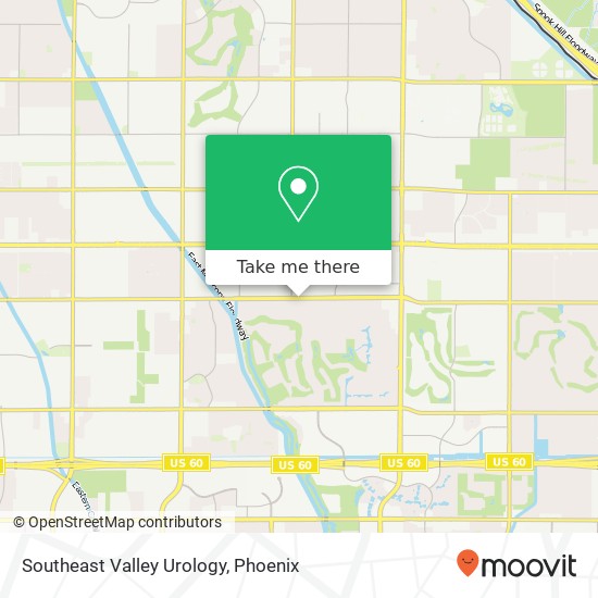 Southeast Valley Urology map