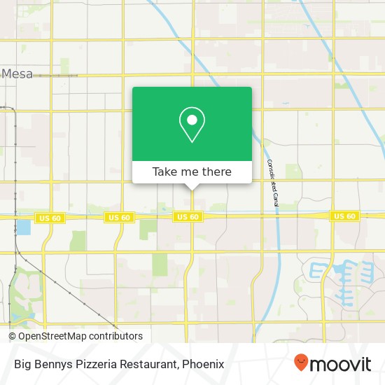Big Bennys Pizzeria Restaurant map