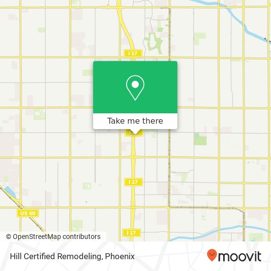 Hill Certified Remodeling map