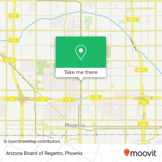 Arizona Board of Regents map