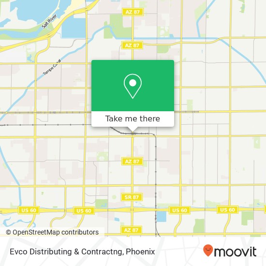 Evco Distributing & Contractng map