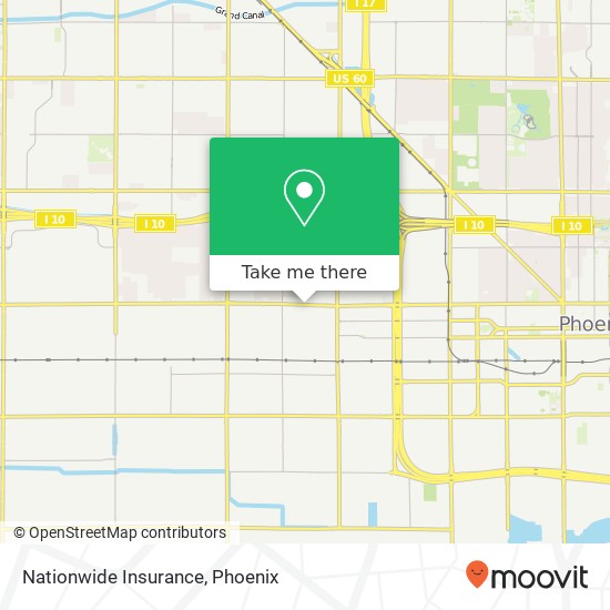 Mapa de Nationwide Insurance