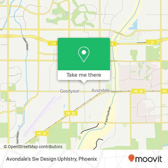 Mapa de Avondale's Sw Design Uphlstry