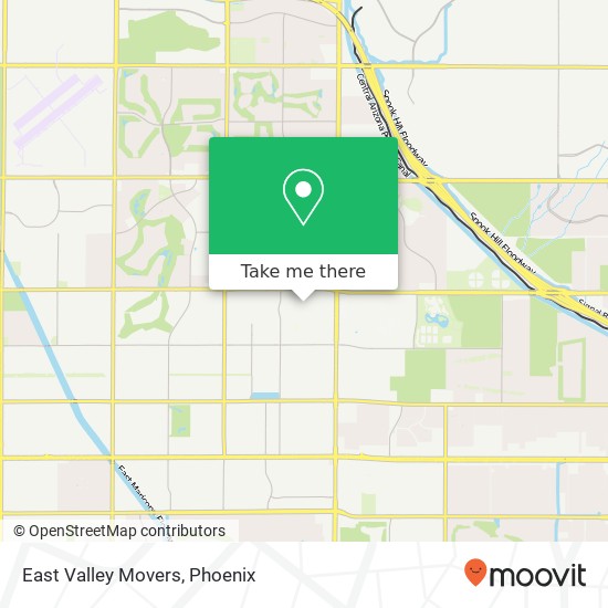 East Valley Movers map