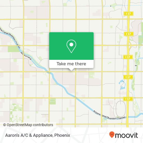 Mapa de Aaron's A/C & Appliance