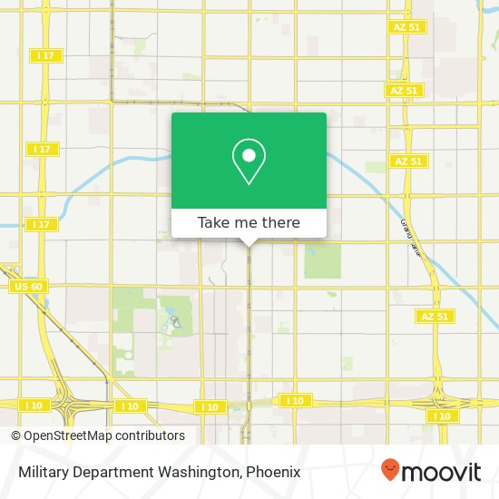 Military Department Washington map