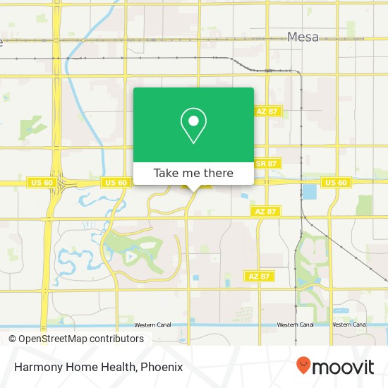 Harmony Home Health map