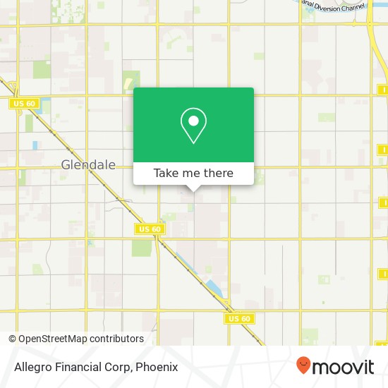 Allegro Financial Corp map