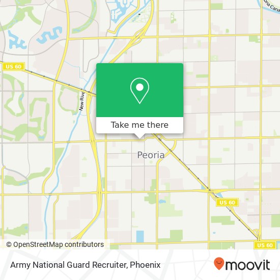 Mapa de Army National Guard Recruiter