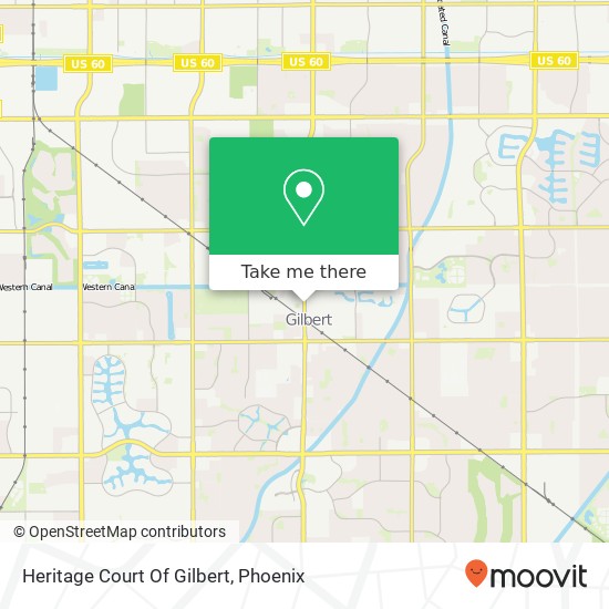 Heritage Court Of Gilbert map