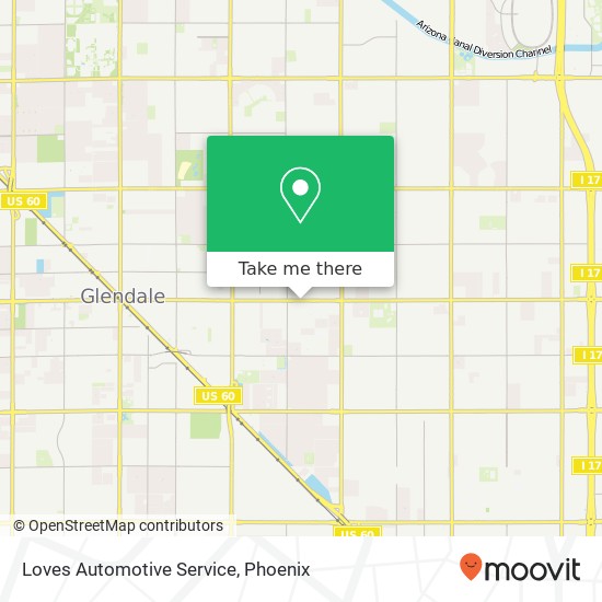 Loves Automotive Service map
