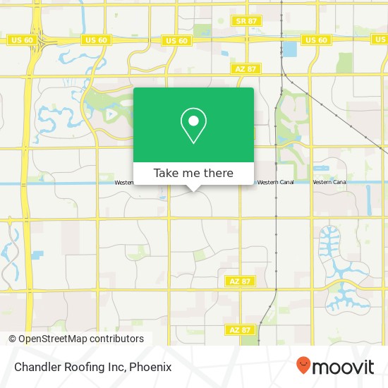 Chandler Roofing Inc map